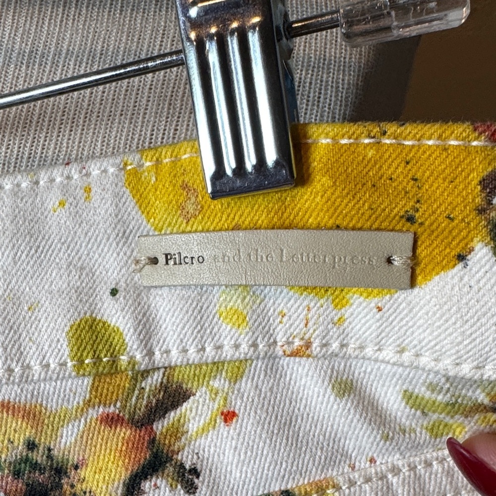 Pilcro and the Letterpress by Anthropologie watercolor lemon jeans - Picture 7 of 7